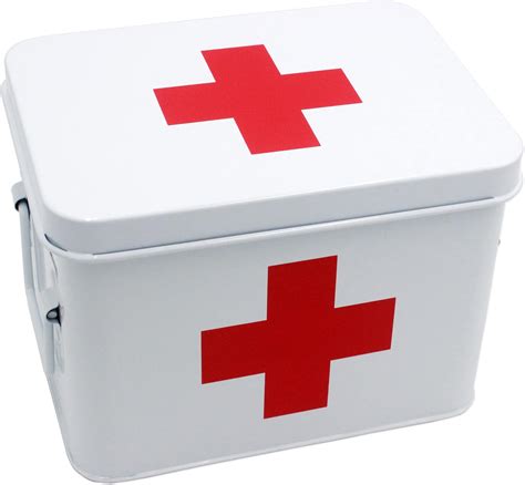 white metal storage box with latch|Keep Calm First Aid Medicine Organizer Storage .